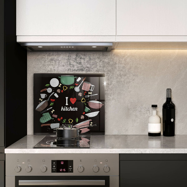 De vidrio templado Ilustración me encanta la cocina