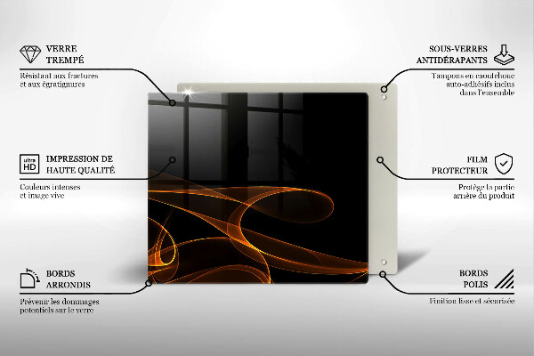 De vidrio templado Líneas abstractas