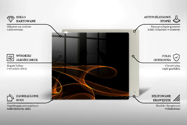 De vidrio templado Líneas abstractas