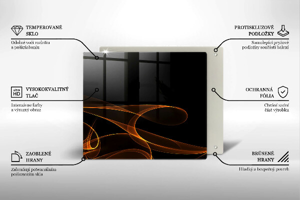 De vidrio templado Líneas abstractas