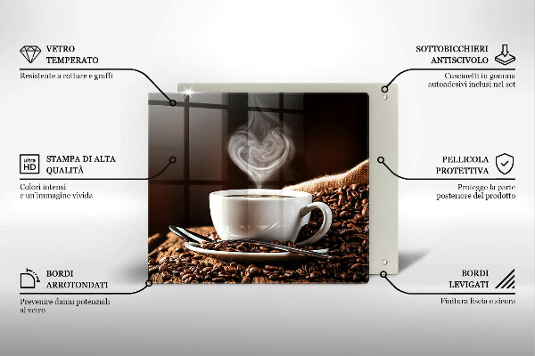 De vidrio templado Café y una taza