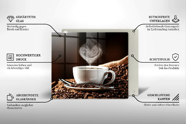 De vidrio templado Café y una taza