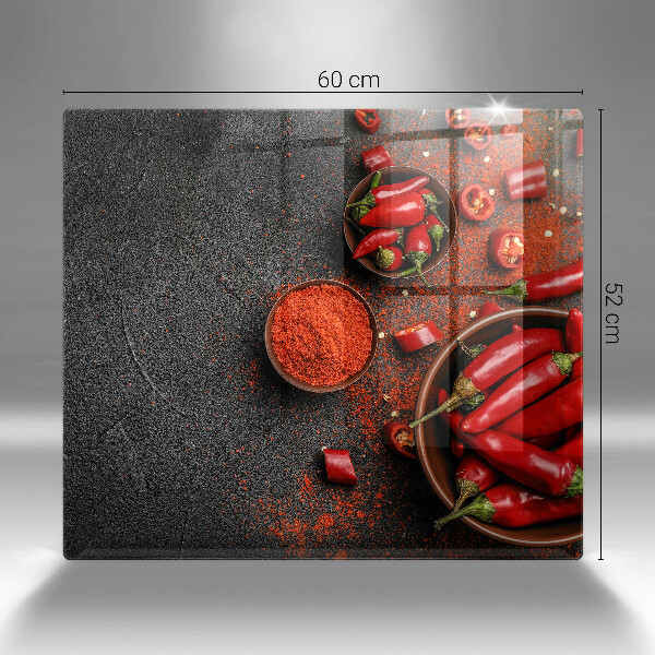 De vidrio templado Chiles rojos