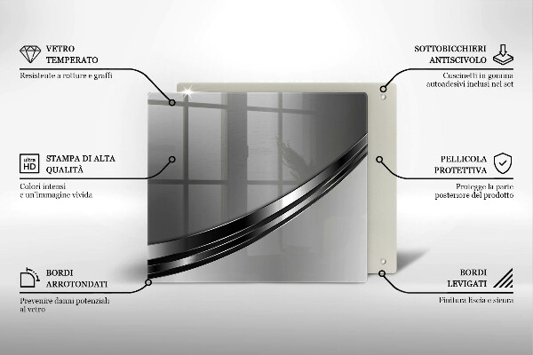 De vidrio templado Abstracción de metales