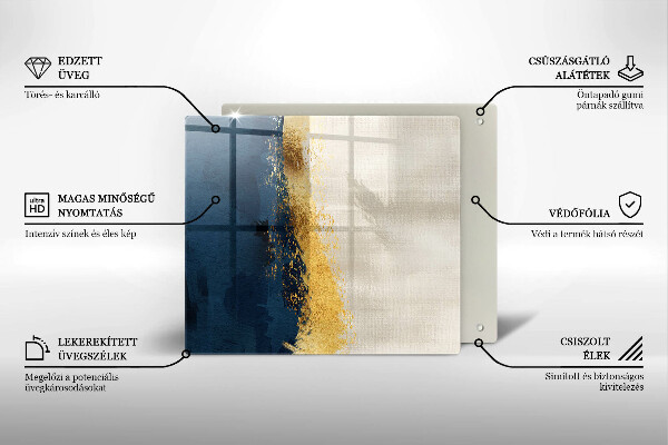 De vidrio templado Abstracción de oro