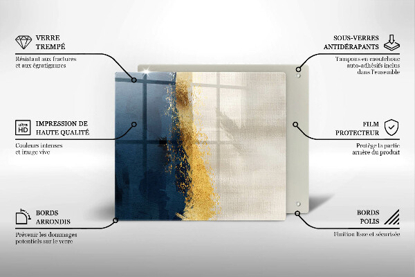 De vidrio templado Abstracción de oro