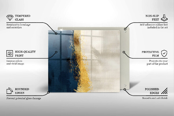 De vidrio templado Abstracción de oro