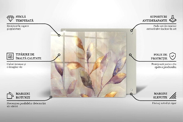 De vidrio templado Hojas boho pintadas