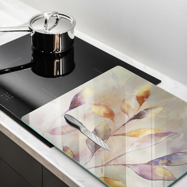 De vidrio templado Hojas boho pintadas