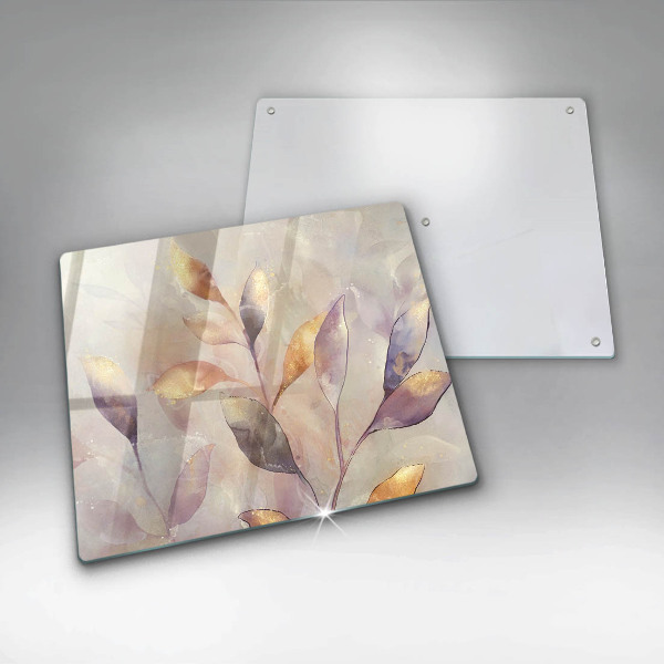 De vidrio templado Hojas boho pintadas