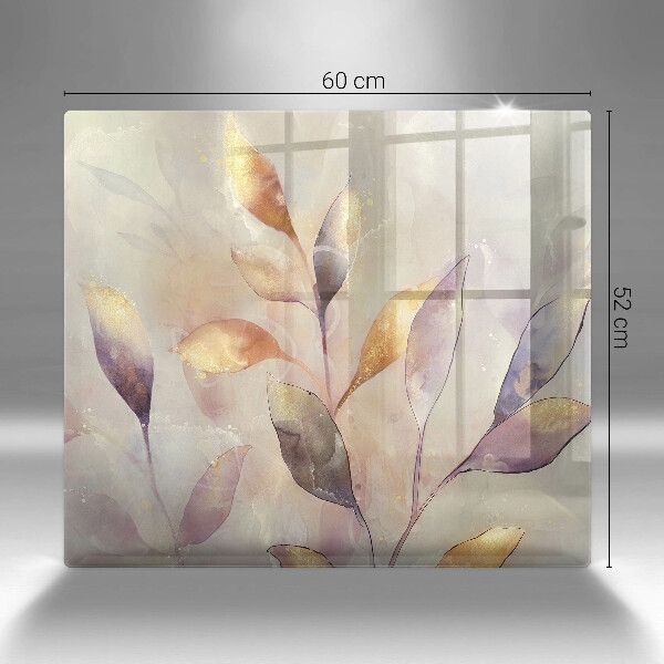 De vidrio templado Hojas boho pintadas