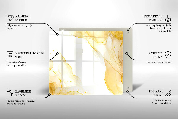 De vidrio templado Abstracción dorada