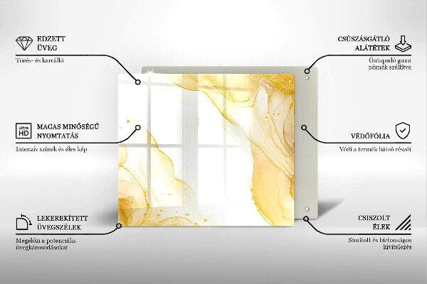 De vidrio templado Abstracción dorada