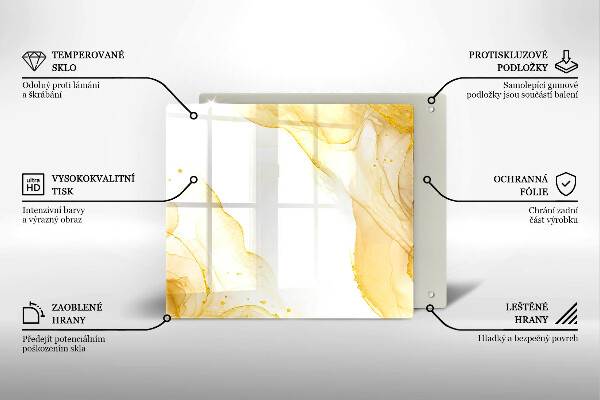 De vidrio templado Abstracción dorada