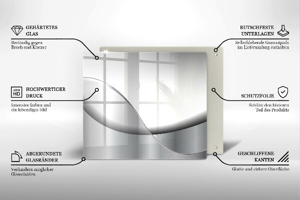 De vidrio templado Diseño de líneas abstractas