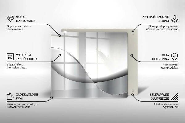 De vidrio templado Diseño de líneas abstractas