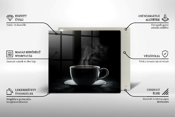 De vidrio templado Taza de café caliente