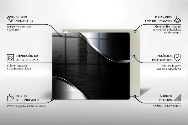 De vidrio templado Abstracción de metales