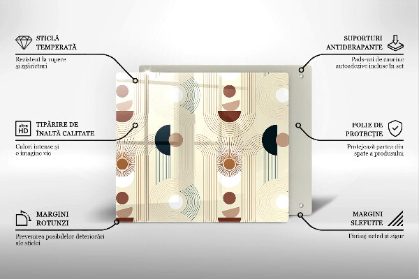 De vidrio templado Formas de geometría boho