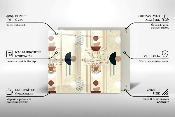 De vidrio templado Formas de geometría boho