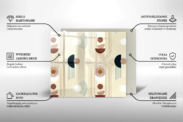 De vidrio templado Formas de geometría boho