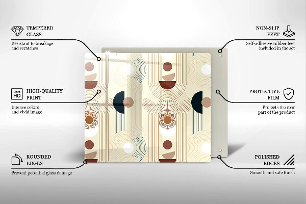 De vidrio templado Formas de geometría boho