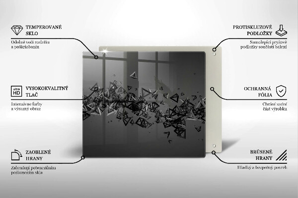 De vidrio templado Formas abstractas 3d