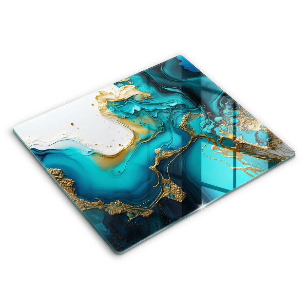 De vidrio templado Abstracción turquesa