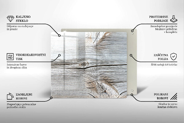De vidrio templado Estructura de madera brillante