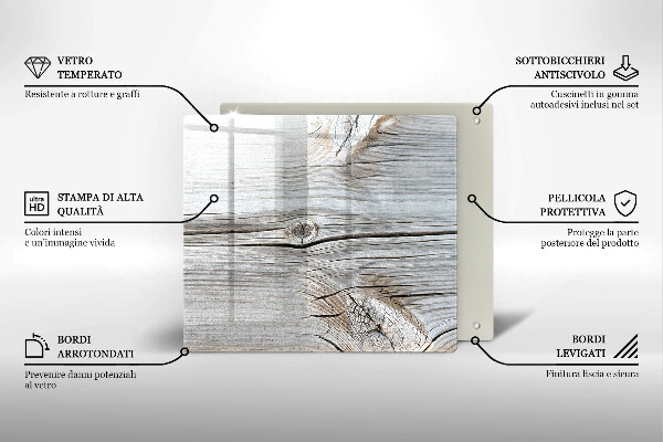 De vidrio templado Estructura de madera brillante