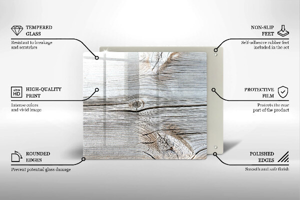 De vidrio templado Estructura de madera brillante