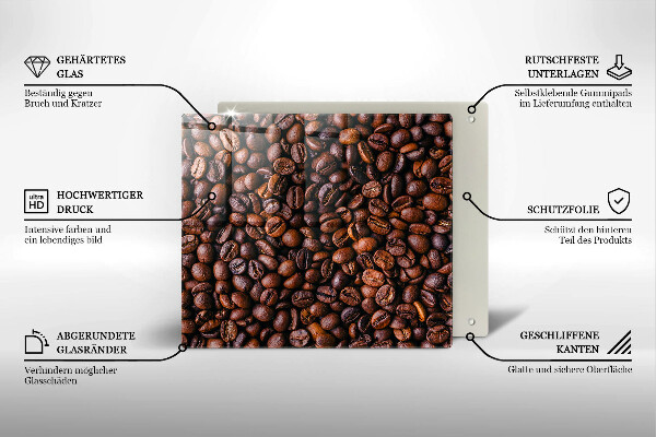 De vidrio templado Granos de café