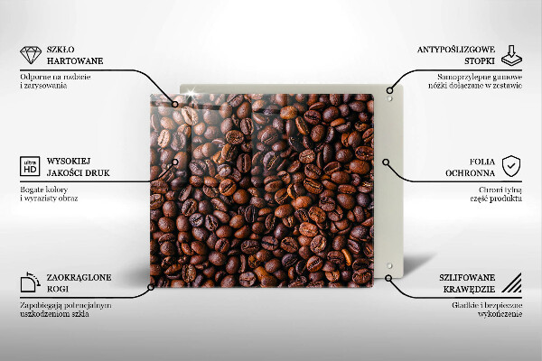 De vidrio templado Granos de café