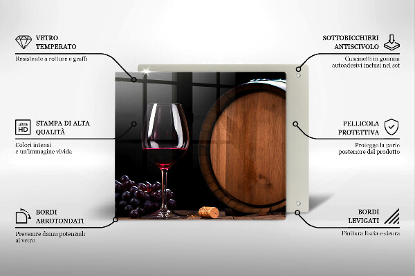 De vidrio templado Copa de vino de barril