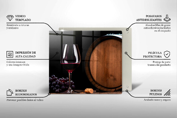 De vidrio templado Copa de vino de barril