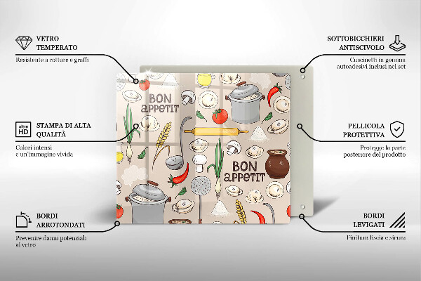 De vidrio templado Ilustración de cocina