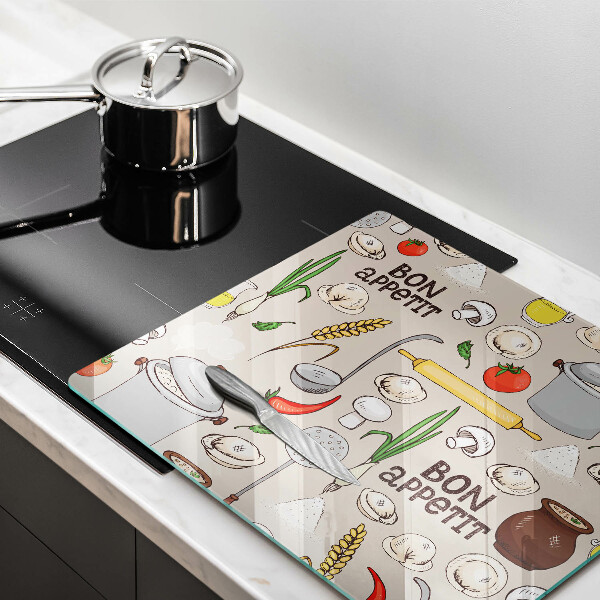 De vidrio templado Ilustración de cocina