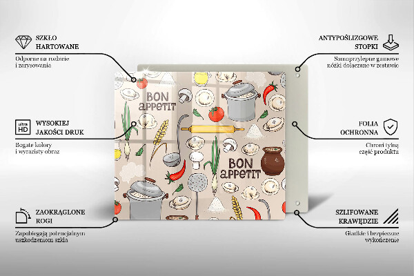 De vidrio templado Ilustración de cocina