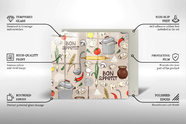 De vidrio templado Ilustración de cocina