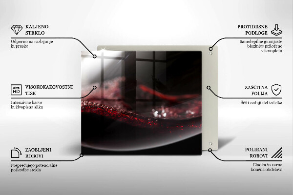 De vidrio templado Vino tinto en una copa