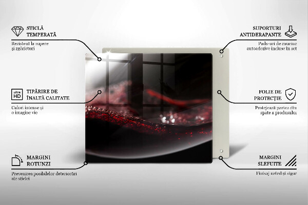 De vidrio templado Vino tinto en una copa