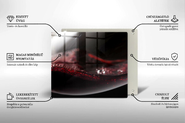 De vidrio templado Vino tinto en una copa