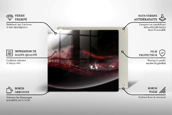 De vidrio templado Vino tinto en una copa