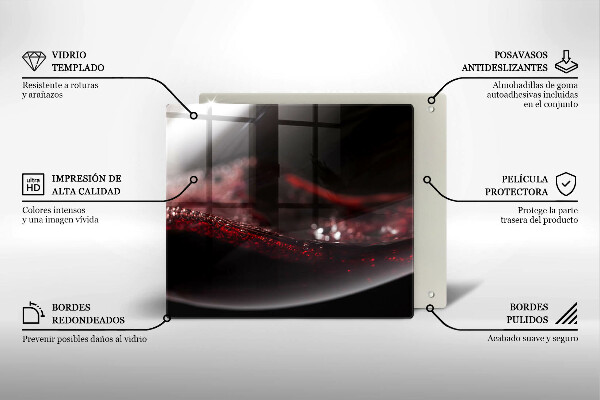 De vidrio templado Vino tinto en una copa