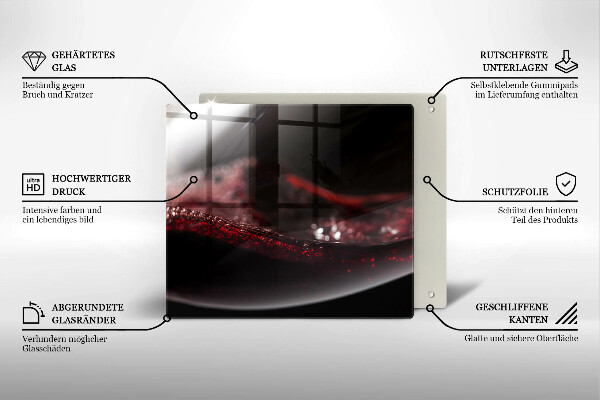 De vidrio templado Vino tinto en una copa