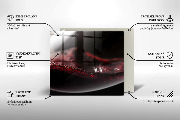 De vidrio templado Vino tinto en una copa