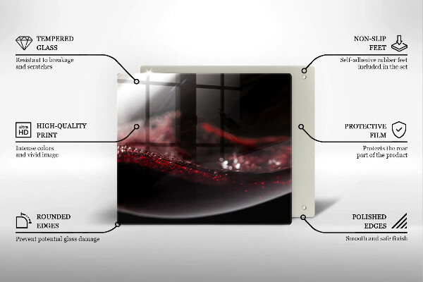 De vidrio templado Vino tinto en una copa