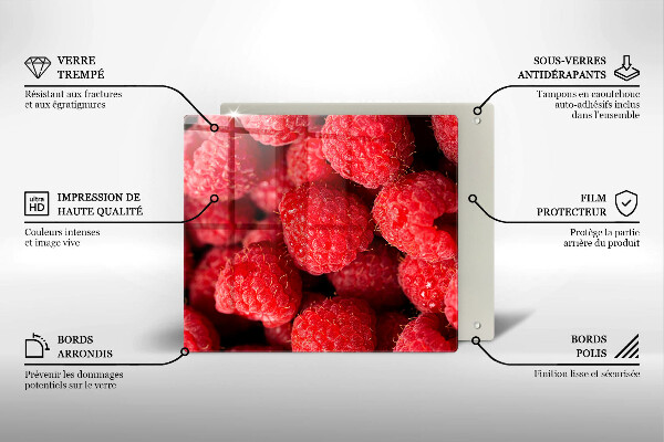 De vidrio templado Fruta de frambuesa