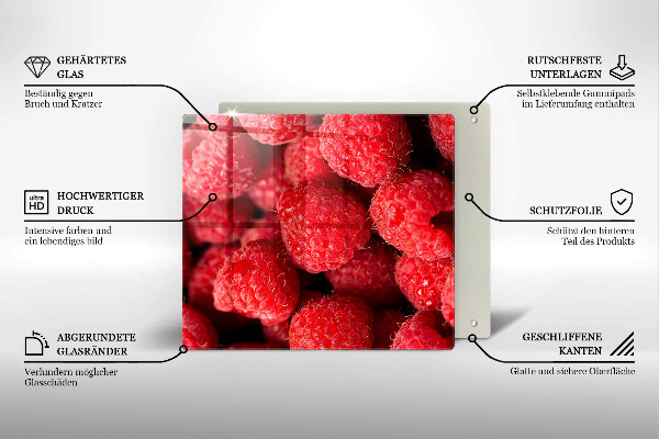 De vidrio templado Fruta de frambuesa