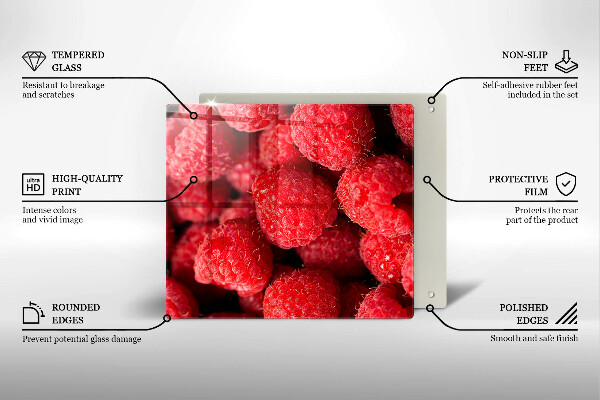 De vidrio templado Fruta de frambuesa